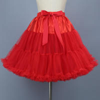 Falda De Túnel A-Line Para Mujer Lolita Cosplay Con Gran Lazo Underskirt Poliéster Técnica Tejida Multicapa Para Ballet - details 3
