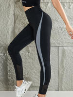 Pantalones De Yoga Para Mujer Con Cintura Alta Y Costuras Coloridas Talla Grande Control De Abdomen Leggings De Ejercicio Transpirables Que Levantan Las Caderas - details 2