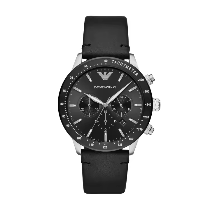 Emporio Armani Reloj LEATHER，BLACK，QUARTZ/CHRONO AR11243 - 1