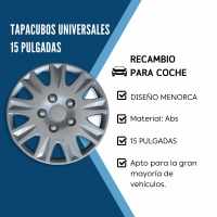 Banner - Tapacubos universales 15 pulgadas diseño Menorca ABS Resistente (4 uds)