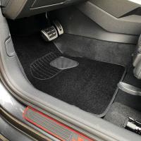HOGUITA-Juego de 4 Alfombras de Moqueta para Coche,Alfombrillas Universales para Coche,Antideslizantes,Alfombras Delanteras y Traseras,Color Negro - details 3