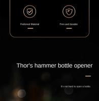 Abrebotellas Creativo Llave De Barra Regalo Para Casa Y Día a Día Herramienta Multifuncional De Acero Inoxidable Hammer Beer Bottle Opener - details 2