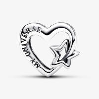 Pandora Charm de Colgante en Plata de Lei en filigrana Familia y Estrella 792829C00,Incluye Caja Original - details 0