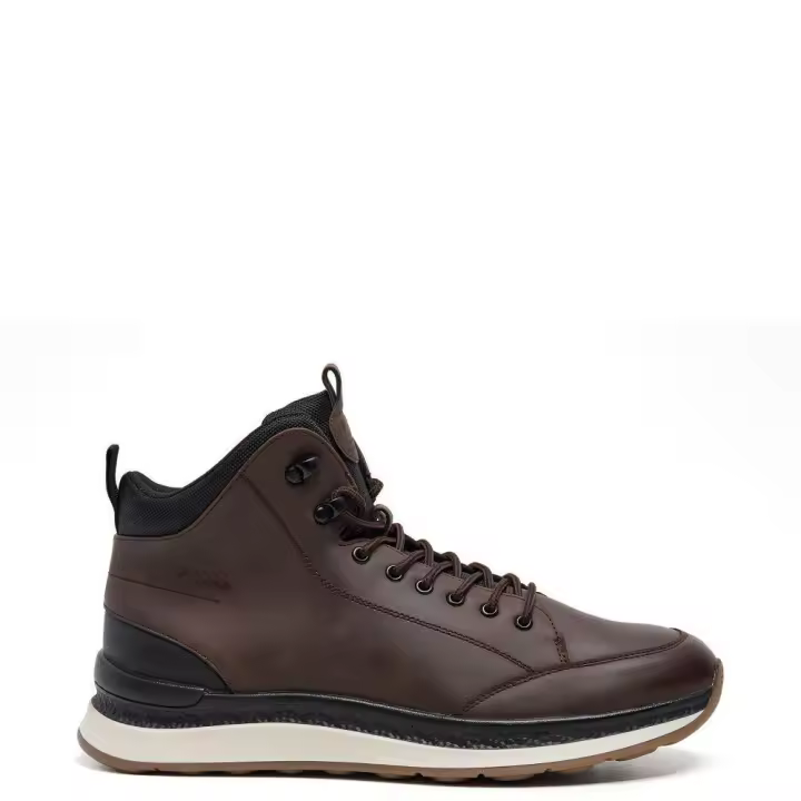 Lois 64512 Botas para hombre marrones en poliuretano y textil con cordones 64512-023 - 1