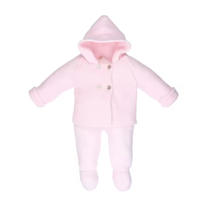 Conjunto punto bebé: chaqueta con capucha y polainas talla 12 meses-28718-Tony Bambino - 1