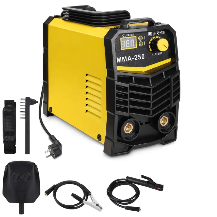 Máquina de soldadura portátil MMA-250, soldador eléctrico de arco inversor, corriente ajustable, MMA Arc MIG TIG Soldador Synergy para Bricolaje en Casa Fuente de Alimentación Batería, Herramienta de Soldadura Eléctrica de Precisión - 1