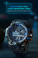Reloj Deportivo De Moda SANDA 3133 Para Hombres Resistente Al Choque Y Al Agua 50M Reloj De Pulsera Cuarzo Militar Digital Con Pantalla LED Y Chronógrafo - details 12