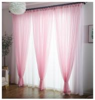 Cortinas De Tulle Sólido Colorido Transparente 100% Poliéster Para Dormitorio Cocina Sala De Estar Habitación De Niños Clase Magnolia Rod Pocket - details 7