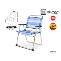 STARLEY-Silla plegable de playa de aluminio Basic azul - details 1