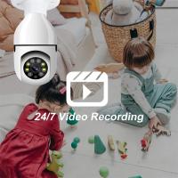Cámara De Seguridad Interior Tuya 5G WiFi Con Luz LED Color Y Visión Nocturna Automática Rastreo Bola De Humano Audio Bidireccional E27 Base Mini PT Cámara - details 5