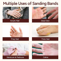100 Piezas De Bandas De Pulido Para Uñas Con Grados 80/120/180/240 Herramienta Profesional De Manicura Adecuada Para Brocas De Taladro De Uñas De Acrílico Set - details 4