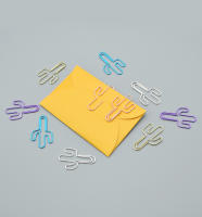 10pcs Clips De Papel De Metal Colorido Con Agujero Para Marcadores Y Cierres De Encuadernación Suministros Para Escuela Y Oficina - details 0