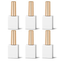 6Pcs Botellas De Uñas De Vidrio Vacías De 15ml Con Tapa Y Cepillo En Colores Negro Y Blanco Contenedores Cosméticos Refillables - details 5