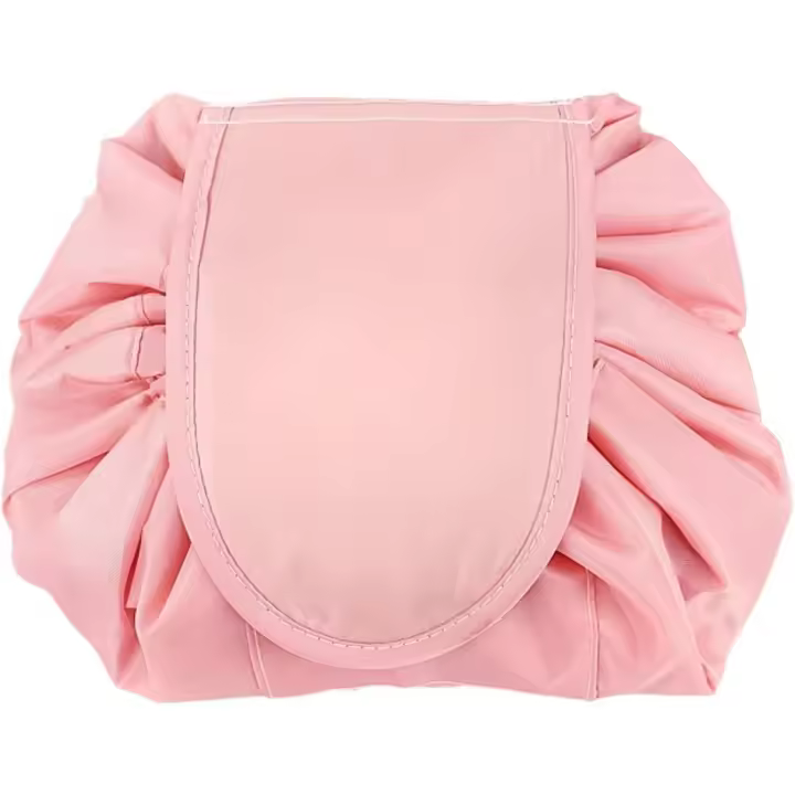 Organizador de Viaje Bolsa de Cosméticos con Cordón Rosa - 1
