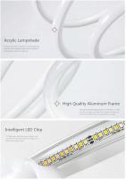 Lámpara de noche LED en Espiral de 12 W with Brillo Caliente y protección para los ojos, lámpara de Mesa LED/iluminación decorative para dormitorio y Sala de estar (Blanca) - details 2