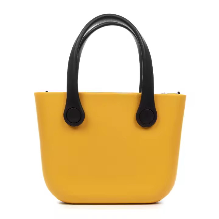 LIBELULLA. Villanterio bolso de mano de goma EVA con bolso interior estampado. Asas y bolsa de relleno intercambiables. - 1