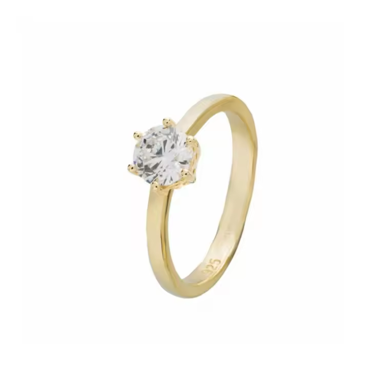 Anillo Solitario Dorado - SRN-201-090 - 1