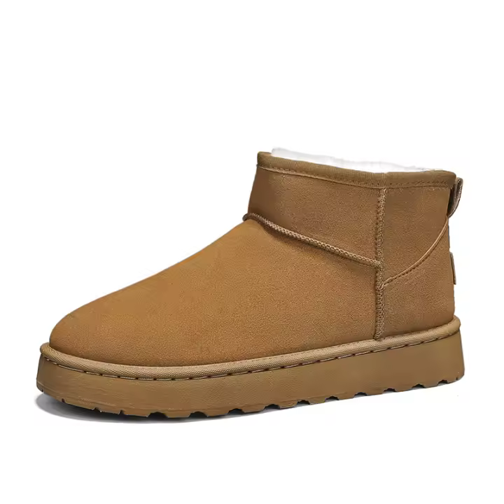 Botas De Invierno Elegantes Para Mujer Botas De Rodilla Y Tobillo Con Diseño De Luna Botas De Cuero Artificial Para Otoño Y Primavera - 1
