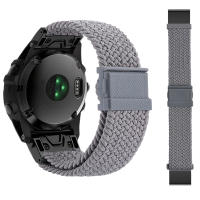 Correa De Reloj De Nylon 26mm 22mm Para Garmin Fenix 7 7X Fenix 6X pro 6 5X 5XPlus/MK1 MK2i /935 945 Con Cierre Rápido De Hook And Loop - details 7