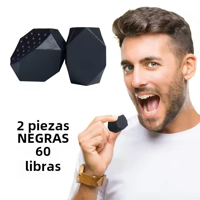 Entrenador De Mandíbula 2pcs 50/60Lbs Redefine Jawline Trainer Elimina Double Chin Facial Chew Bite Muscular Anti-stress Equipo De Fitness Para El Rostro Material De Silicona - 1