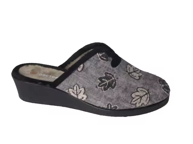 Doctor Cutillas mod. 4642 - Zapatilla de cuña con estampado de hojas - 1
