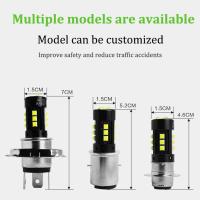 Bombilla De Moto LED Universal AC DC Ultra Blanca Alta Brillo H4 P15D BA20D 3030 15SMD Alta/Baja Lámpara De Moto - details 1