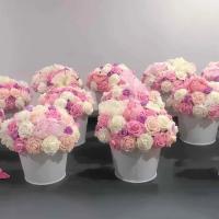 25pcs Rosas Artificiales Rojas Con Tallo Para Decoración De Bodas Y Fiestas De San Valentín Flores Artificial PE Para DIY - details 2