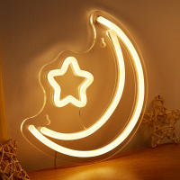 Lámpara LED Neón Chi-buy Luna Potenciada Por USB Luz Nocturna 3D Para Decoración De Pared Habitación Juego Dormitorio Sala - details 2