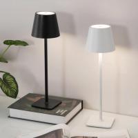 Lámpara De Mesa LED Nórdica Recargable Toque Dimmable Para Decoración De Habitación Comedor Café Estilo Moderno Con Luz De Lectura Y Ambiente - details 6