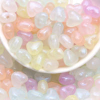 50pcs Bolas De Corazón De Color Amor Sirena 10x11mm Abalorios Acrílicos Espaciadores Para Fabricación De Joyas Pulseras Collares Pendientes Manualidades - details 3