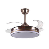 Ventilador de Techo DC NEW ASGARD cuero, 4 aspas retráctiles, 72W LED 3000|4000|6000K, Al.35xD.108/50cm - details 0
