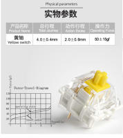 JYBMAK Switches Lineales Gateron pro Amarillo Para Teclado Mecánico 50gf Presión De Operación 3PIN Accesorios De Teclado - details 0