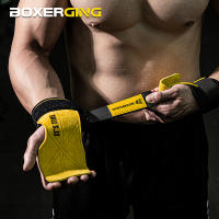 Guantes De Gimnasio De Cuero Antideslizantes Para Levantamiento De Pesas Protección De Muñeca Accesorios De Fitness Y Crossfit - details 2