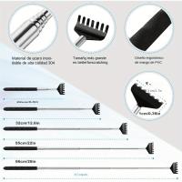 1PCS Masajeador De Espalda Ajustable De Acero Telescopio Anti Picor Cepillo De Masaje Para Ancianos Masajeador De Espalda Para Rascado - details 1