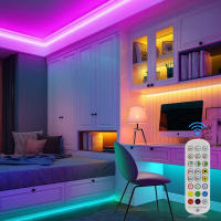 Tira LED RGB Inteligente Tuya WiFi DC 12V 5050 Para Decoración De Dormitorio Compatible Con Alexa Control De Color Cambio Voz Control Remoto Para Sala De Estar - details 9