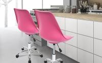 T-LoVendo Silla de Escritorio para Oficina Estudio Comedor Ergonómica con Ruedas Altura Ajustable Sin Reposabrazos - details 0