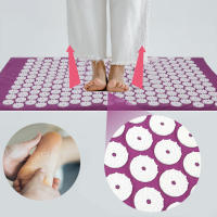 Almohadas De Masaje De Yoga Con Grandes Puntos De Toque Para Mejor Masaje De Cuello Espalda Y Pies Color Morado Para El Hogar - details 2