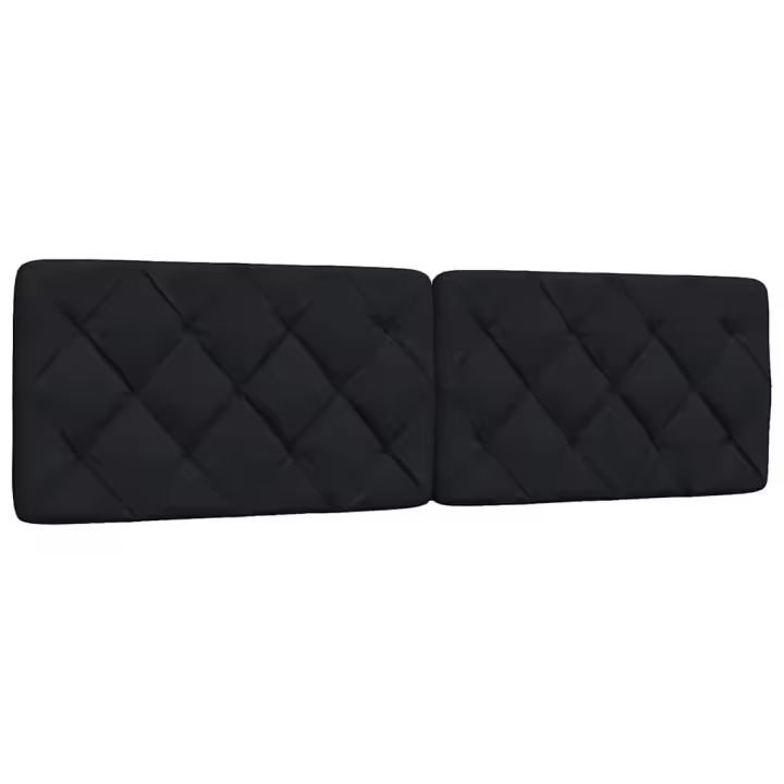 Cabecero de cama acolchado tela negro 180 cm - 1