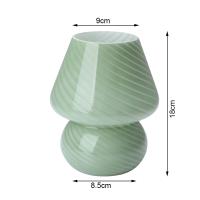 Lámpara De Mesa Pequeña Y Exquisita Con Decoración De Hongos Diseñadora Italiana Vintage Luz Ambiental Para Dormitorio Lámpara De Vidrio Para Escritorio Y Bajera - details 7