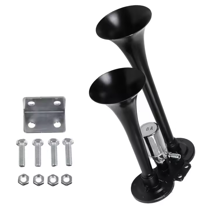 Bocina Eléctrica Super Fuerte 600DB Para Coche SUV Barco Tren Motocicleta RV Camión Bocina De Dos Trumpetes De Aire 12V - 1