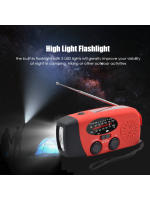 Radio De Meteorología Solar Y De Mano Con Cargador De Sol Y Batería De 1200 mAh AM/FM/NOAA Power Bank Para Emergencias Al Aire Libre - details 29
