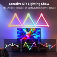 Lámpara De Pared Inteligente WIFI LED RGBIC Barra De Luz DIY Decoración De Ambiente Para Dormitorio Y Sala De Juegos Iluminación Nocturna Con Música Y TV - details 8