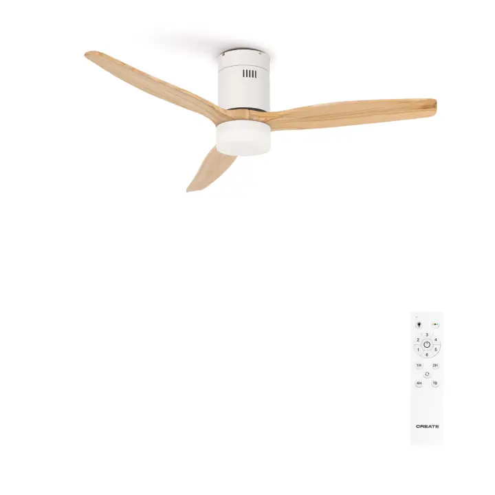 CREATE -  Ventilador de techo 40W silencioso Ø132 cm 100% madera - WIND CALM SPECIAL EDITION - 1