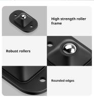 Ruedas Giratorias De Acero Inoxidable Para Muebles Mini Rodillos Sueltos Con Adhesivo Universal Rotación 360 Grados Para Cajas De Almacenamiento - details 4