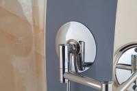 Espejo De Baño Con Ampliación 3X Espejo De Maquillaje Para Pared Espejo Cosmético Plegable Cuadrado De 8 Pulgadas Con Brazo Doble Acero Inoxidable Moderno Para Dama - details 12