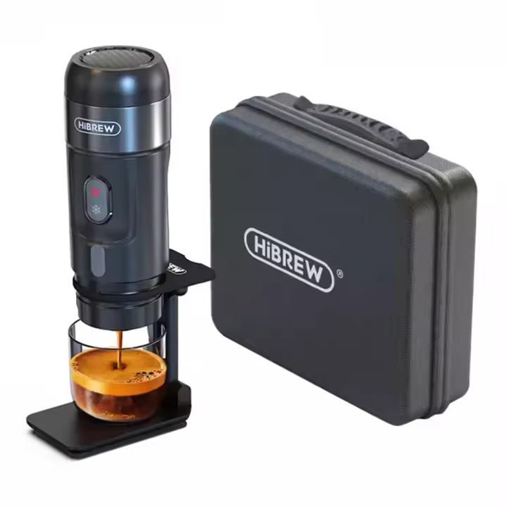 cafetera capsulas portatil HIBREW H4A Cafetera de coche Portátil Automática , 3 en 1 máquinas de café Espresso para Cápsulas de Café Perfecta para Coche y Camping, Compatible con Cápsula Nes* Original, DG*, Café Molido - 1