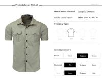 Camisa Militar Para Hombre Fredd Marshall 100% Algodón Manga Corta Estilo Casual Con Bolsillos Traje De Trabajo Tatting Abierta Por Encima - details 0