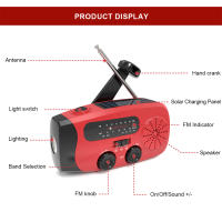 Radio De Manivela Con LED Y USB Multifuncional Para Emergencias Y Camping Recargable Con Energía Solar Y Manivela - details 9