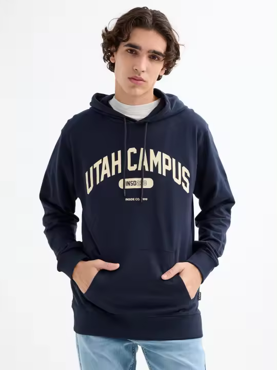 Sudadera deportiva cerrada con capucha y tejido felpa, perfecta para el día a día INSIDE - 1