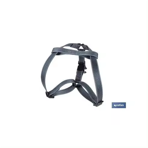 Cofan Arnés Reflectante Gris para Perros Modelo Dama 2,5x50-70cm - Seguridad y Soporte - 1